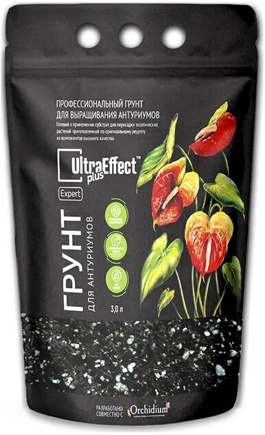 Премиальный грунт для выращивания Антруриумов UltraEffect Plus Expert 3,0 литра