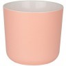 Лион Розово-белый пластиковый горшок с вкладкой 2л.